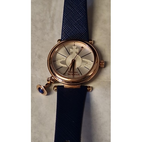 344 - LOVELY ORIGINAL VIVIENNE WESTWOOD BLUE WATCH - CLOCKS AND WATCHES ARE NOT TESTED