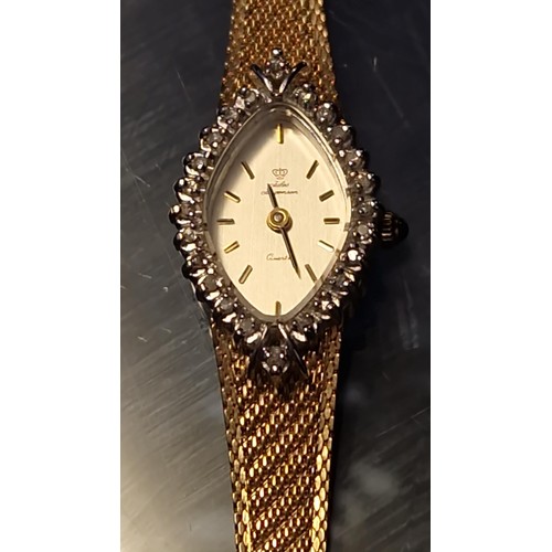 347 - LOVELY STYLISH COLLECTABLE DANISH JULES JURGENSEN LADIES WATCH - CLOCKS AND WATCHES ARE NOT TESTED