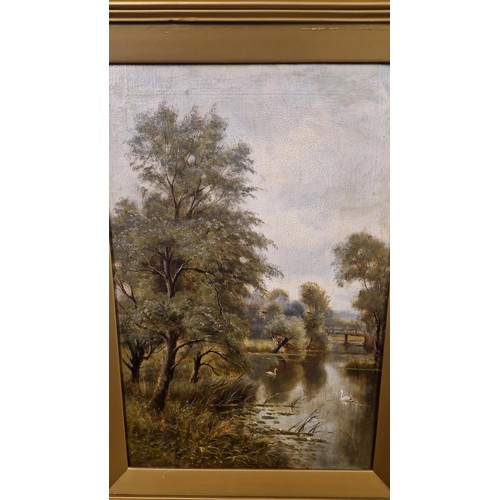 004 - LOVELY EARLY FRAMED ORIGINAL OIL ON CANVAS - ( BELIEVED TO BE PAINTED BY THE NEPHEW OF ARTIST JOSEPH... 