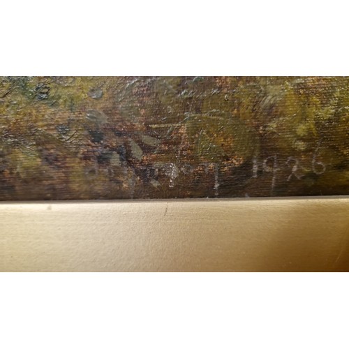 005 - VERY LARGE FRAMED ORIGINAL OIL ON CANVAS - SOME DAMAGE TO FRAME - SIGNED TURNER ( BELIEVED TO BE THE... 