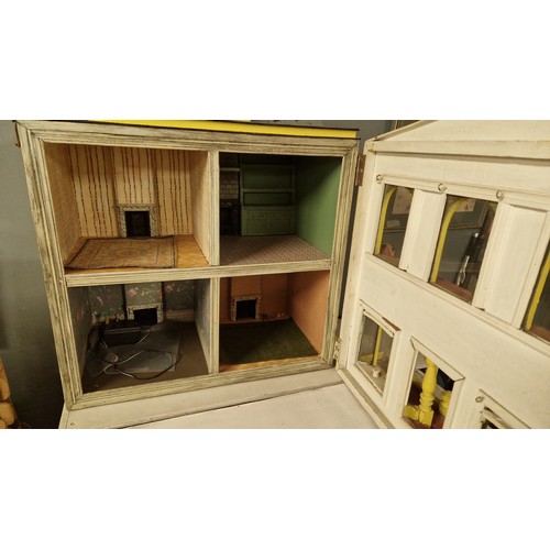 61 - LARGE 2 STOREY DOLLS HOUSE - WITH 4 ROOMS INSIDE - COLLECTION ONLY OR ARRANGE OWN COURIER