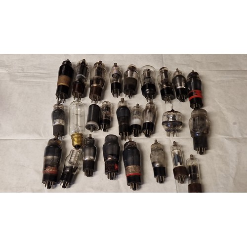 60 - LARGE BOX OF VINTAGE RADIO VALVES - APPROX 200 VALVES - COLLECTION ONLY OR ARRANGE OWN COURIER