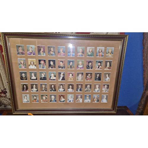 968 - FRAMED & GLAZED PICTURE OF KINGS & QUEENS ETC - 92CMS X 66CMS - COLLEC TION ONLY OR ARRANGE OWN COUR... 