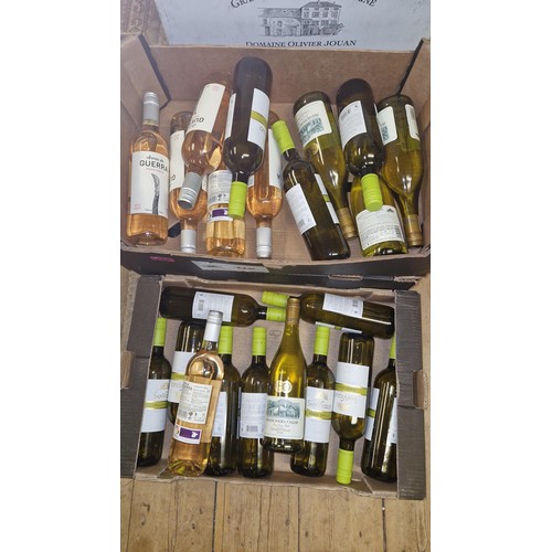 834 - 22 X COLLECTORS BOTTLES OF MIXED WHITE & BLUSH WINES - COLLECTION ONLY OR ARRANGE OWN COURIER