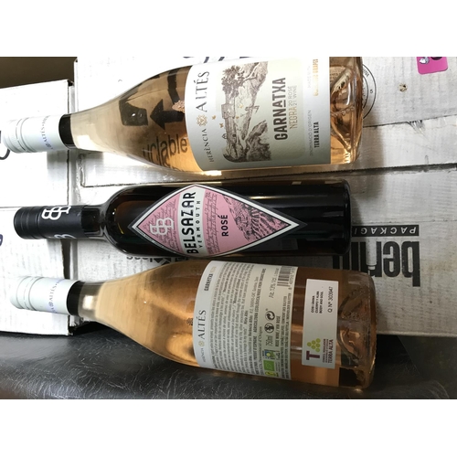 37 - 12 X BOTTLES OF COLLECTORS GARNATXA ROSE & 6 X 37.5CL BOTTLES OF BELSAZAR ROSE WINE - COLLECTION ONL... 