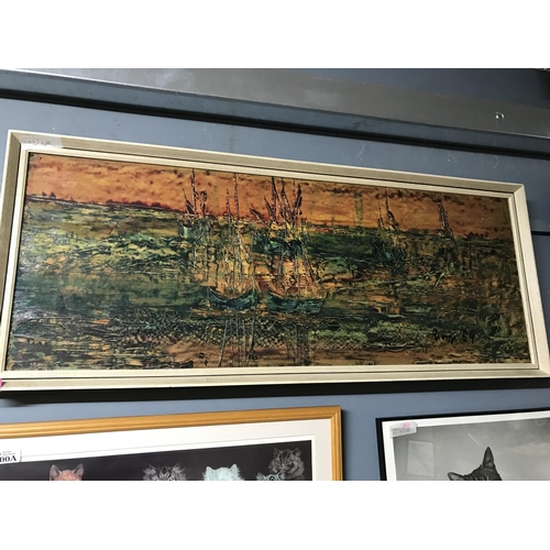 75 - LARGE 1969 PICTURE - SIGNED & DATED BY ARTIST - 116CMS X 46CMS - COLLECTION ONLY OR ARRANGE OWN COUR... 