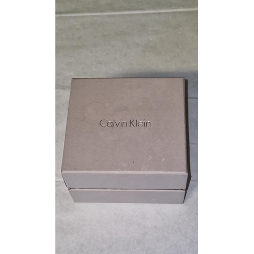 120 - BEAUTIFUL CALVIN KLEIN DESIGNER BANGLE IN ORIGINAL BOX