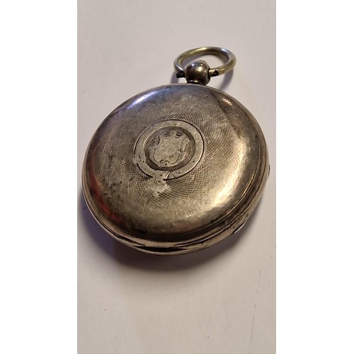 159 - BEAUTIFUL SILVER HALLMARKED POCKET WATCH - CLOCKS AND WATCHES ARE NOT TESTED