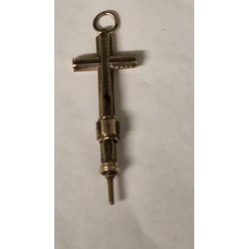 187 - UNUSUAL GOLD TONE PROPELLING PENCIL IN THE FORM OF A CROSS