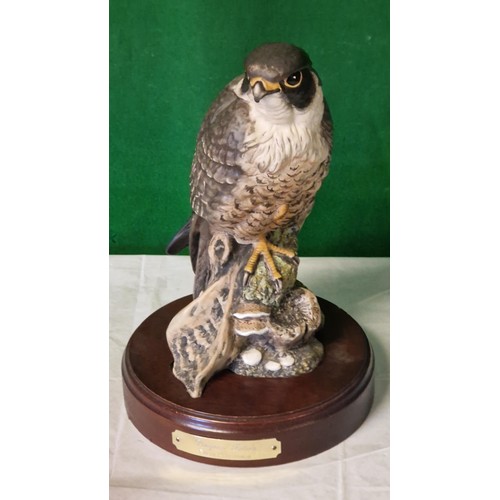 437 - LOVELY LARGE ROYAL DOULTON PEREGRINE FALCON HN3541 LIMITED EDITION 139/2500 - STANDS 28CMS ON THE BA... 