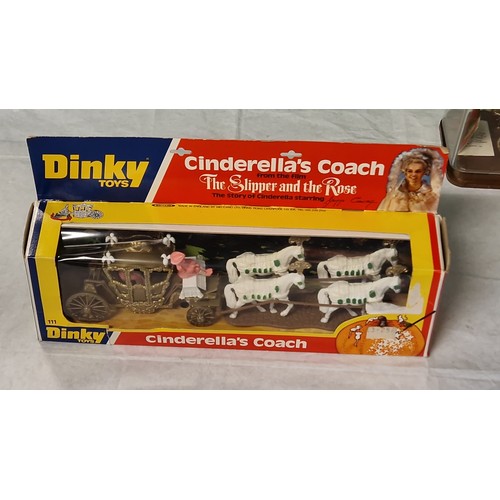 616 - 3 X BOXED ORIGINAL CORGI & DINKY STAGE COACH & HORSES