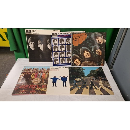 710 - 6 X BEATLES ALBUMS - PLAYED CONDITION