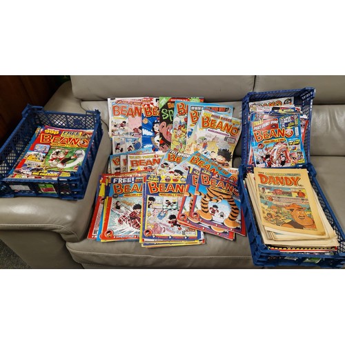 240C - 3 X SMALL BOXES OF MIXED VINTAGE BRITISH COMICS INC BEANO, BEEZER ETC