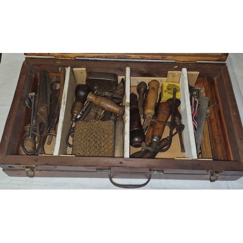 245C - VINTAGE DISPLAY CASE OF INTERESTING ITEMS