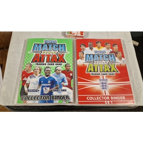 40 - 2 X ALBUMS & LOOSE COLLECTORS CARDS FOR TOPPS, MATCH ATTAX, TRADING CARDS MAINLY 2010 & 2011 - 700 +