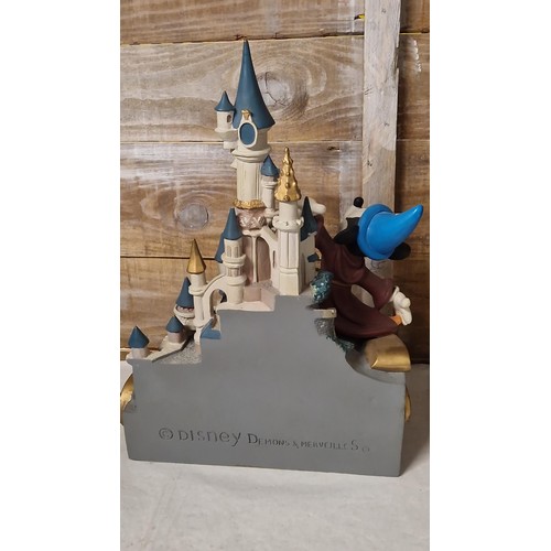 719 - LARGE DISNEYLAND PARIS RESIN DEMONS & MERVEILLES FIGURE - 36CMS H