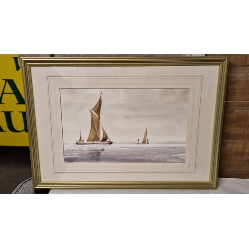 752 - FRAMED & GLAZED WATERCOLOUR - SIGNED FRANK COSFORD - 52CMS X 37CMS