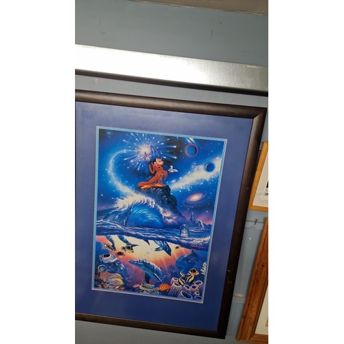 772 - VERY LARGE FRAMED & GLAZED DISNEY PICTURE - 75CMS X 100CMS - COLLECTION ONLY OR ARRANGE OWN COURIER