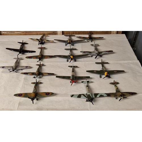 879 - 14 X VINTAGE DIECAST MODEL PLANES - MAINLY DINKY & CORGI