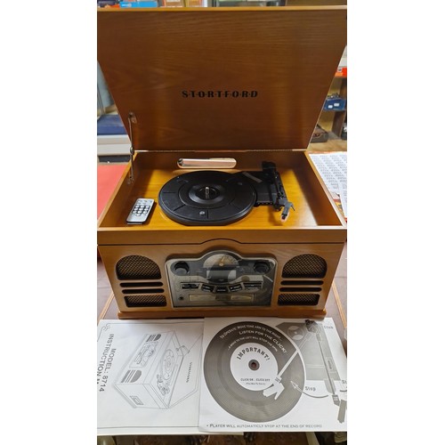 885 - STORTFORD MODEL 8714 RECORD / RADIO / CD PLAYER