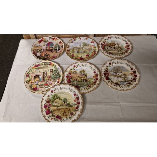 890 - 7 X BEAUTIFUL ROYAL ALBERT COLLECTORS PLATES