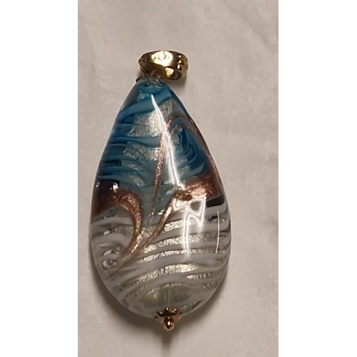 81 - STUNNING 9CT GOLD & MURANO GLASS PENDANT