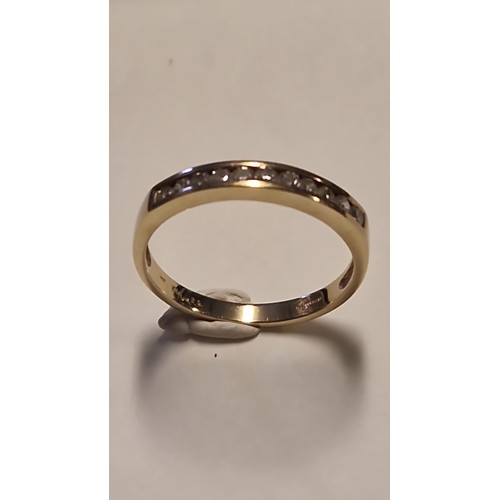 94 - LOVELY 9CT GOLD DIAMOND RING - RING SIZE O