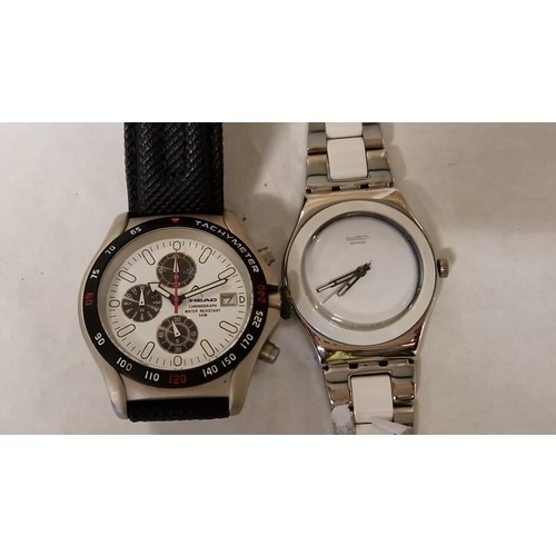 131 - LOVELY SWATCH IRONY WATCH & HEAD CHRONOGRAPH GENTS WATCH - CLOCKS AND WATCHES ARE NOT TESTED