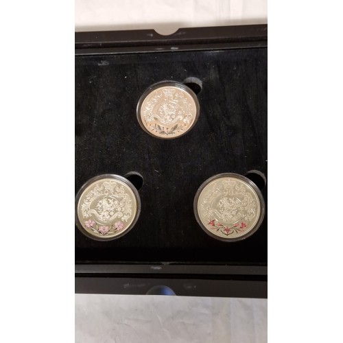 179 - CASED QUEEN ELIZABETH 11 95TH BIRTHDAY SILVER PROOF £5 COIN SET - 473/995 EVER ISSUED - WITH CERTIFI... 