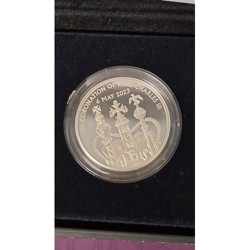 174 - BOXED ROYAL MINT 2023 UK £5 SILVER PROOF PIEDFORT COIN WITH CERTIFICATE ETC