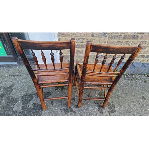 15 - 2 X 19TH CENTURY ASH & ELM LADIES COTTAGE CHAIRS  - COLLECTION ONLY OR ARRANGE OWN COURIER