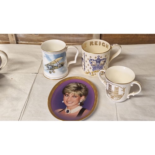 771 - DAVENPORT COLLECTORS DIANE PLATE, ROYAL DOULTON, WEDGWOOD & WINGS OF DESTINY TANKARD - COMMEMORATIVE... 