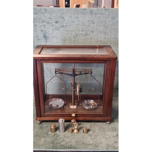 241 - VINTAGE CASED CHEMIST SCALES - COLLECTION ONLY OR ARRANGE OWN COURIER