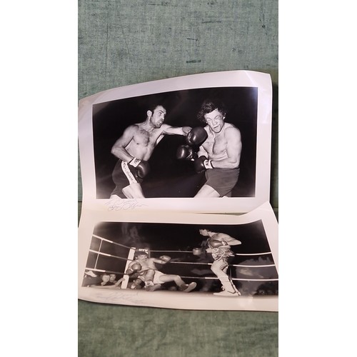 244 - QTY OF VINTAGE BOXING MEMORABILIA - SOME SIGNED