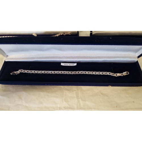 246 - 11 X BOXED  925 SILVER BRACELETS