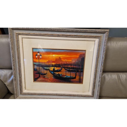 258 - LARGE FRAMED & GLAZED ORIGINAL PASTEL - SIGNED BY ARTIST & SIGNED BY ARTIST TO BACK - J GASTON - 82C... 