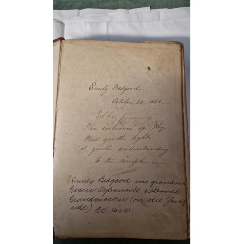273 - EARLY BIBLE DATED 1866