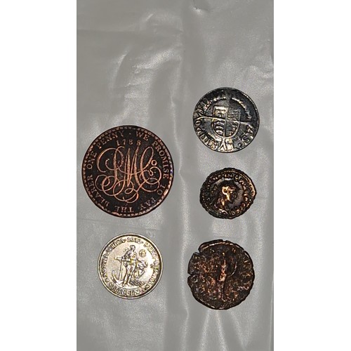 278 - 5 X EARLY DUG-UP COINS