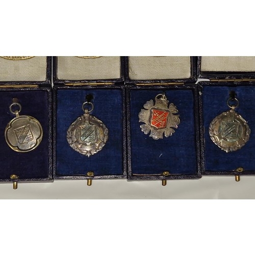 280 - 4 X BOXED SILVER MEDALIONS