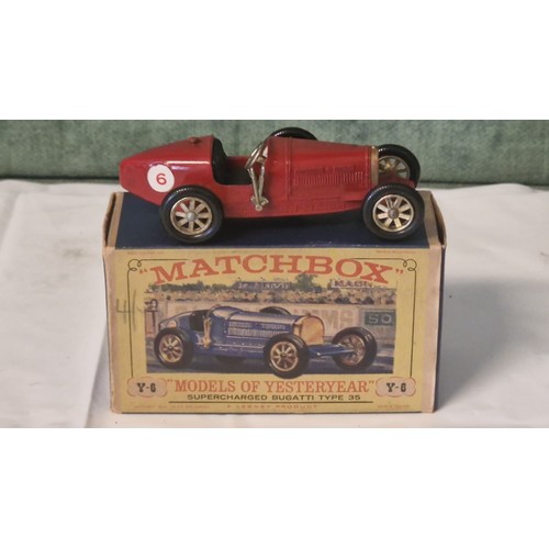 297 - VINTAGE BOXED MATCHBOX Y6 SUPERCHARGED BUGATTI TYPE 35