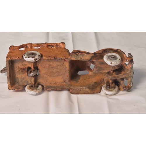 309 - 1930s HUBLEY CAST IRON ART DECO TERRAPLANE WRECKER TOW TRUCK