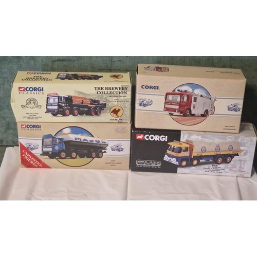 422 - 4 X BOXED CORGI DIECAST TRUCKS