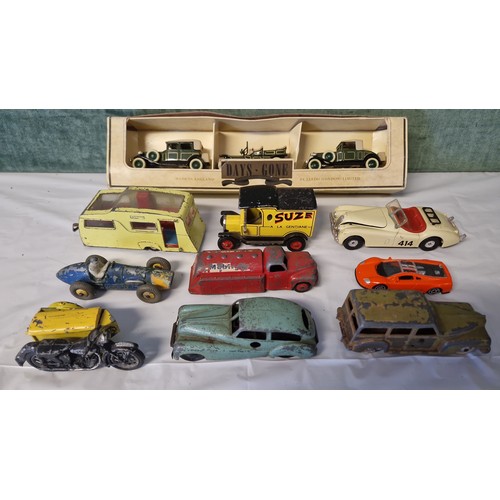 QTY OF MIXED DIECAST INC VINTAGE POCKETOY, CORGI, DINKY ETC