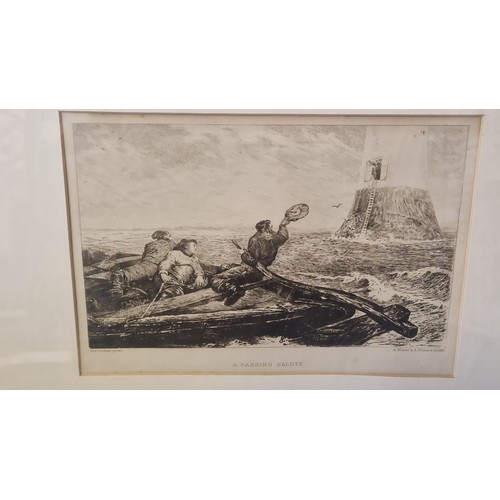 69 - FRAMED & GLAZED EARLY LITHOGRAPH 