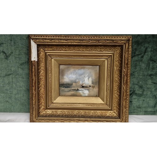 178 - FRAMED & GLAZED EARLY WATERCOLOUR - FRAME A/F - 34CMS X 30CMS