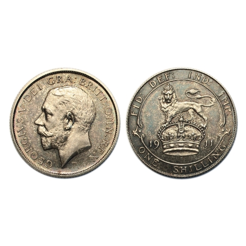 192 - George V (1910-1936)

Proof set, 1911, silver set, housed in case of issue, half crown down to maund... 