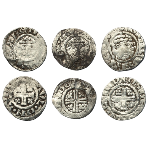 144 - Henry II (1154-1189), (3) Pennies, short cross type London, class 1c, Raul, +RAVL.ON.LVNDE, 1.43g, (... 