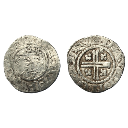 147 - Richard I (1189-1199) Penny, short cross type class 4b, York, moneyer Davi, crowned facing bust hold... 
