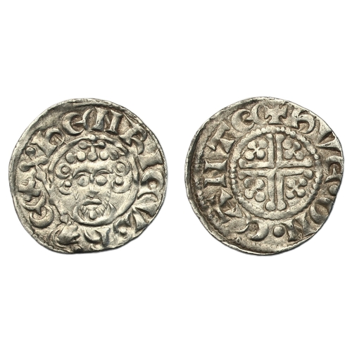 154 - John (1199-1216) Penny, short cross type class 5b2, Canterbury, moneyer Hue, crowned facing bust hol... 