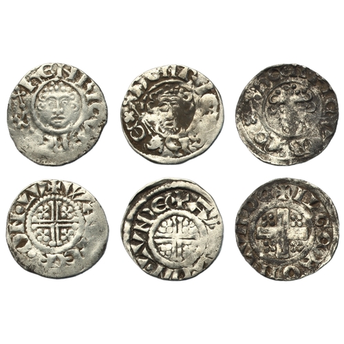 175 - John (1199-1216), (3) Pennies, short cross type London, class 5c, Walter, +WAL[L]TER.ON.LV, 1.31g, (... 